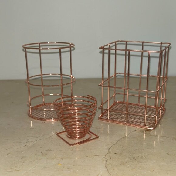 Beautiful Rose Gold Office Organizers NWOT - Picture 4 of 12